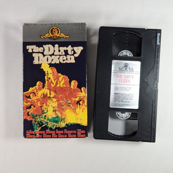 3/$15 Vintage VHS tape THE DIRTY DOZEN Classic Action movie - Picture 3 of 3